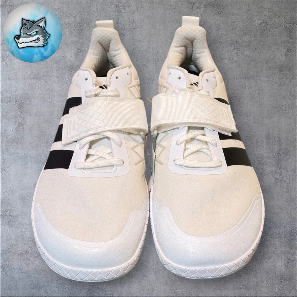 Adidas The Total Weightlifting Training Shoes White Black Mens 10 JP6195 New